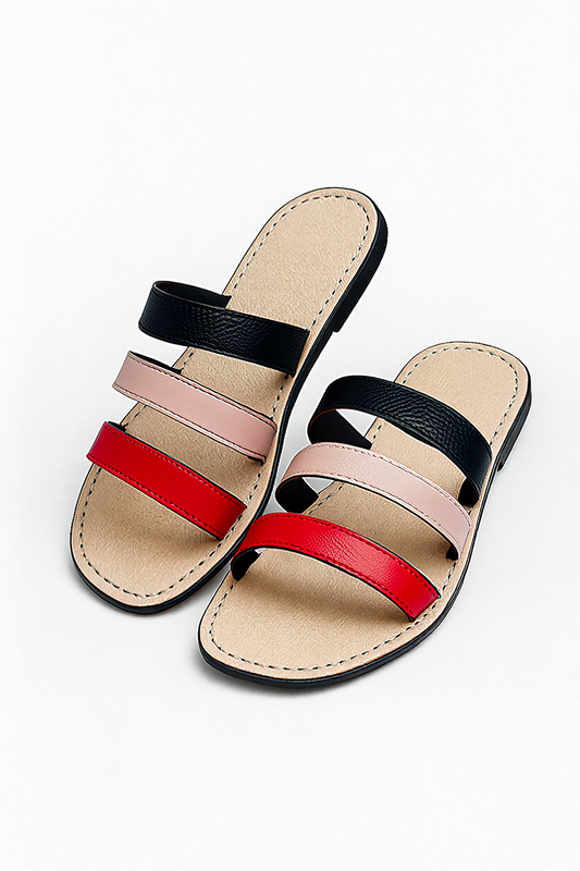 Triple Strap Colorblock Women’s Sandals