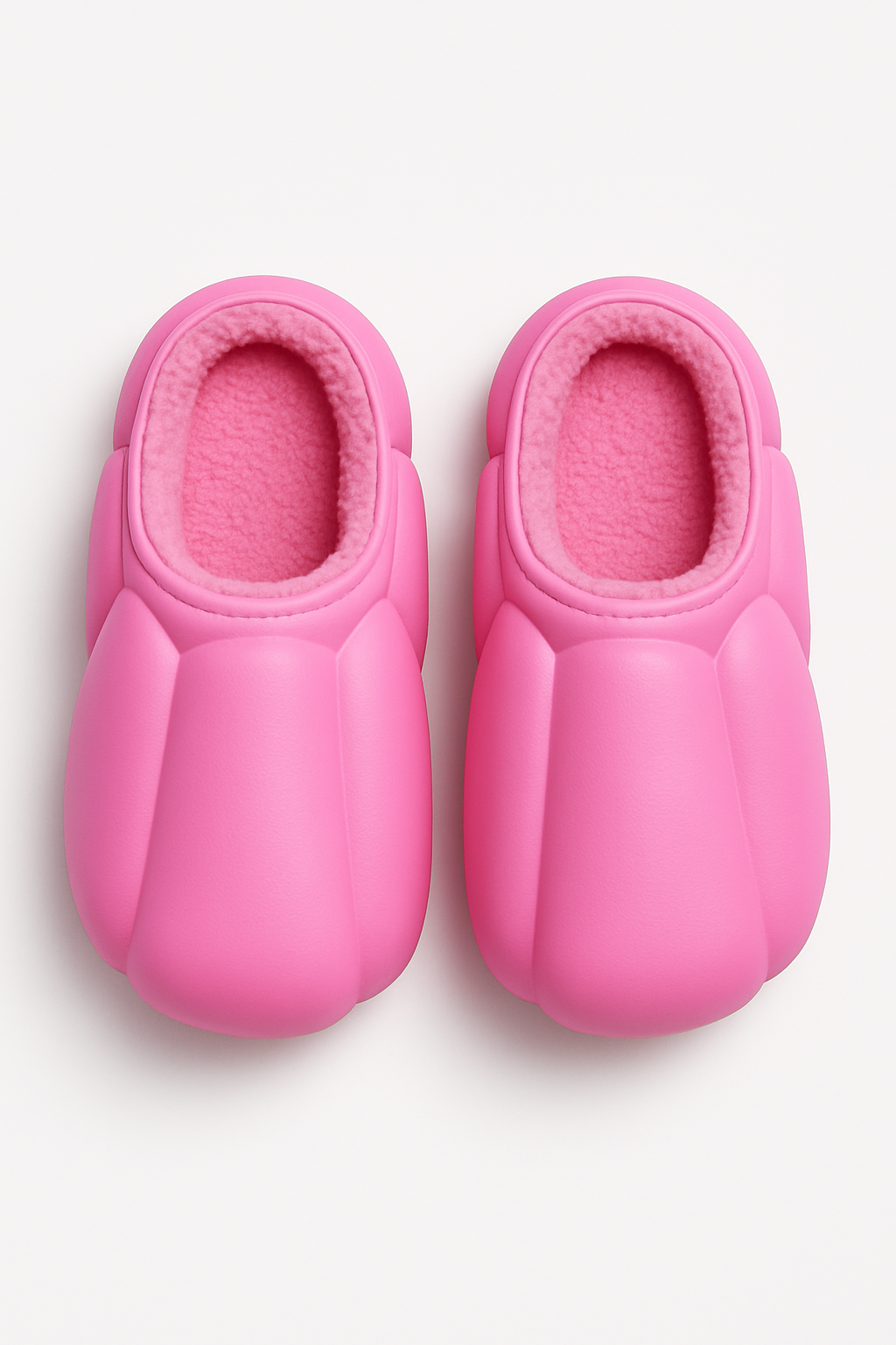 Bubblegum Pink Puffy Plush Indoor Slippers