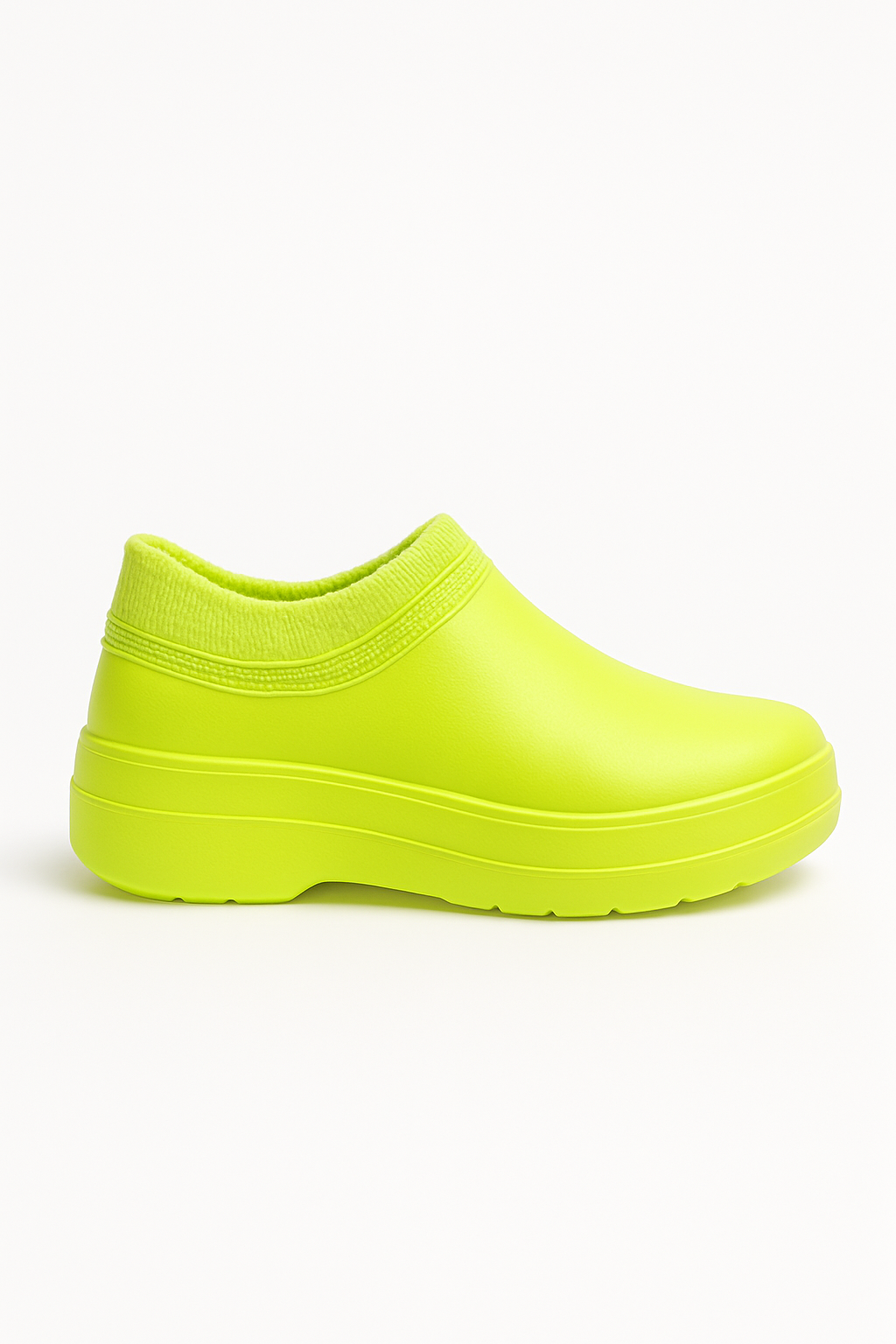 Neon Yellow Slip-On Comfort Clog Shoes