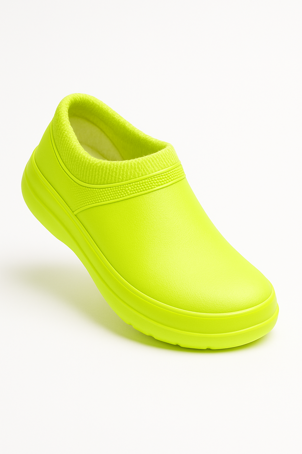Neon Yellow Slip-On Comfort Clog Shoes