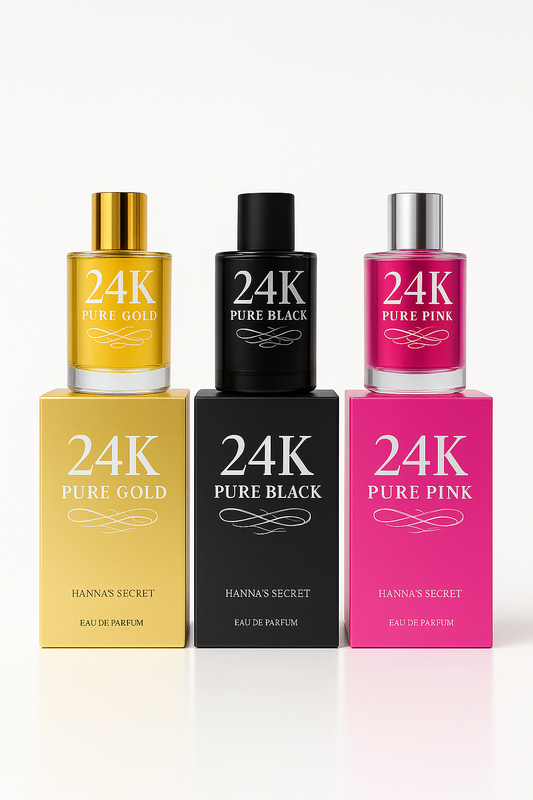 24K Fragrance Collection – Pure Gold, Pure Black & Pure Pink